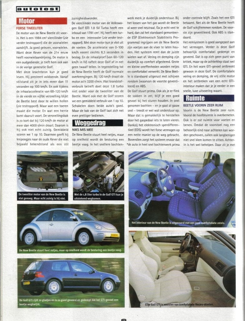 Autokampioen dubbeltest VW Golf GTi en Beetle 2.0, Ophalen of Verzenden, Gelezen, Volkswagen