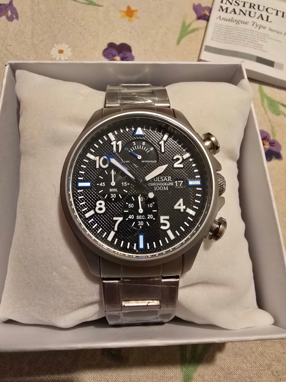 Nieuw Pulsar Chronograaf Herenhorloge - Ongebruikt, Overige merken, Staal, Staal, Polshorloge