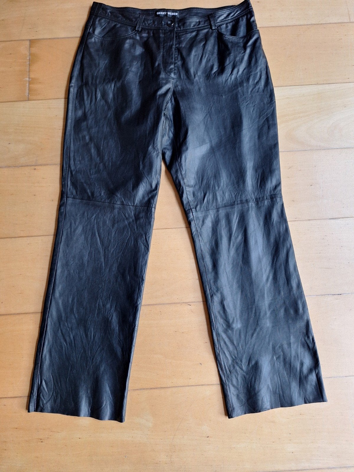 Gerry Weber imitatie leren broek, Zwart, Maat 46/48 (XL) of groter, Ophalen of Verzenden, Zo goed als nieuw
