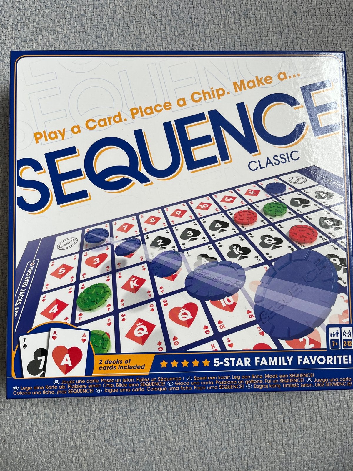 Sequence Classic Bordspel - Familie Favoriet, Drie of vier spelers, Ophalen of Verzenden, Zo goed als nieuw