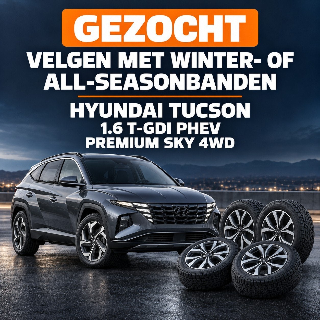 Winterset/All-seasonset Hyundai Tucson PHEV gezocht, Ophalen of Verzenden