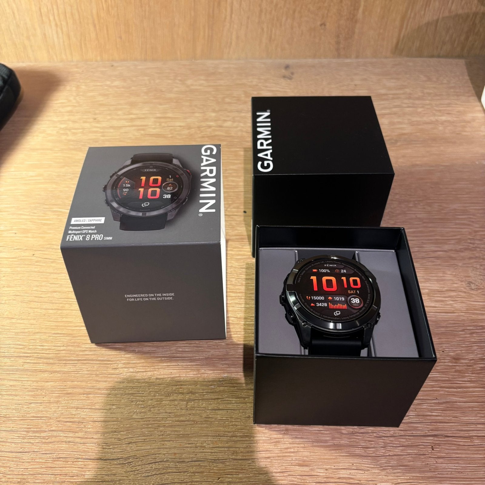 Garmin Fenix 8 Pro AMOLED Sapphire 51MM (Titanium), Ophalen of Verzenden, Zo goed als nieuw, Zwart, Android