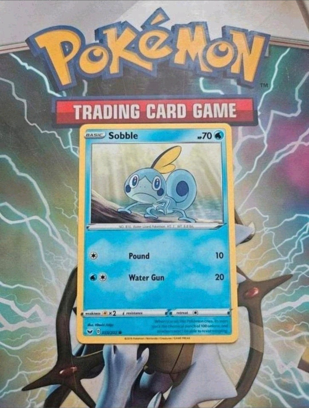Sobble 055/202 Sword&Shield base set pokemon kaart nm, Ophalen of Verzenden, Zo goed als nieuw, Losse kaart