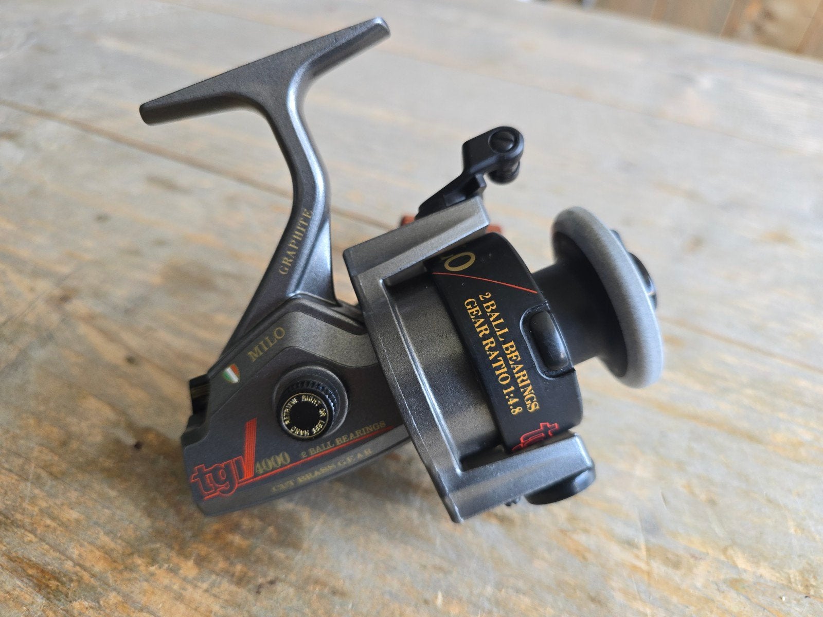 Milo TGI 4000 Graphite molen Shakespeare Sigma 040 maat, Watersport en Boten, Ophalen of Verzenden, Zo goed als nieuw, Molen