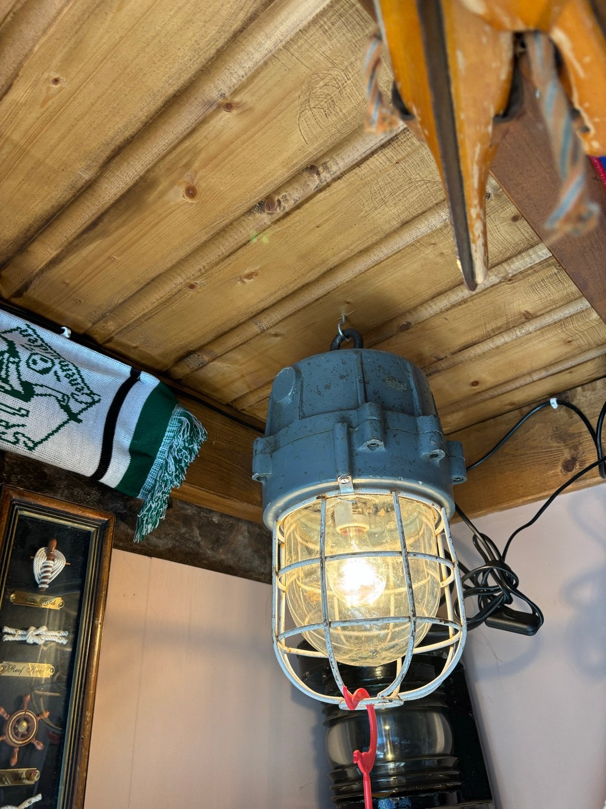 2x Vintage Industriële Scheepslampen - Bunkerlamp - Mijnlamp, Ophalen of Verzenden