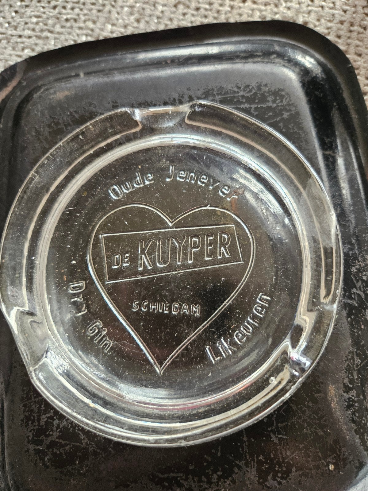De Kuyper Glazen Asbak - Oude Jenever & Likeuren, Ophalen of Verzenden