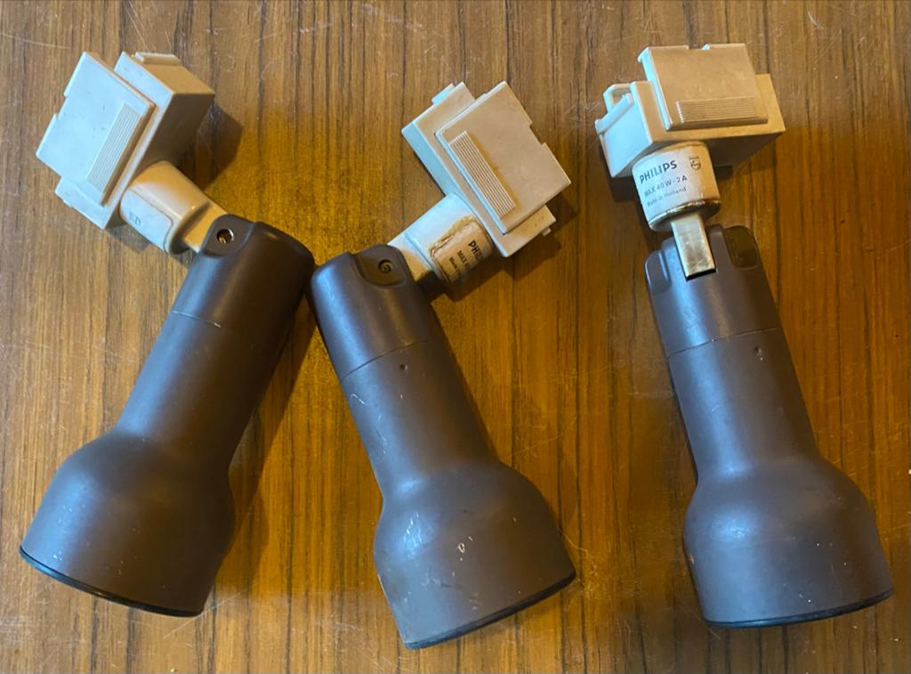Vintage Philips Coolbeam Spots Jaren '70 - Bruin Kunststof, Ophalen of Verzenden, Gebruikt