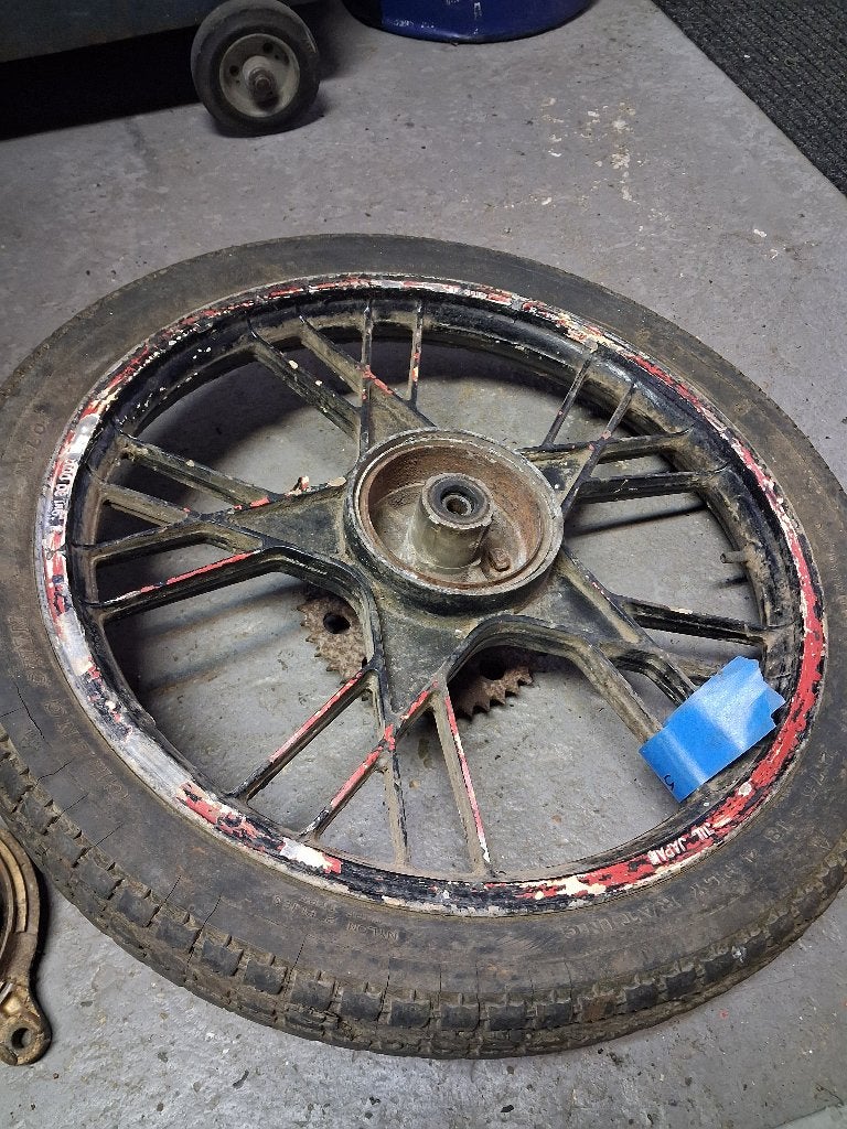 Oud sterwiel voor YAMAHA RD50  mx  1974/1984 (18inch), Ophalen of Verzenden, Gebruikt, Overige typen, Yamaha