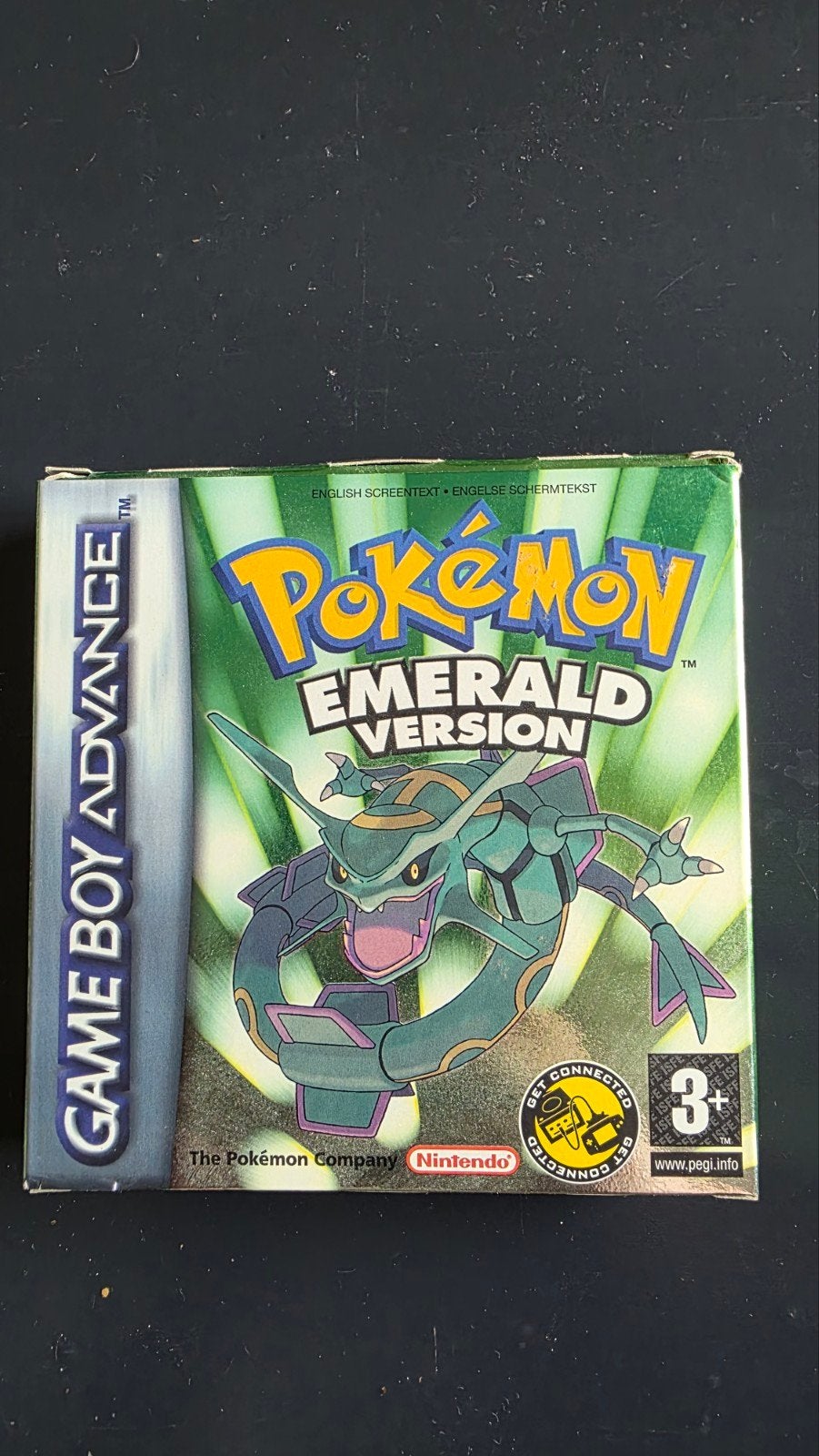 Pokémon Emerald Version Game Boy Advance (GBA) met boekje, Gebruikt, 1 speler, Ophalen of Verzenden, Role Playing Game (Rpg)