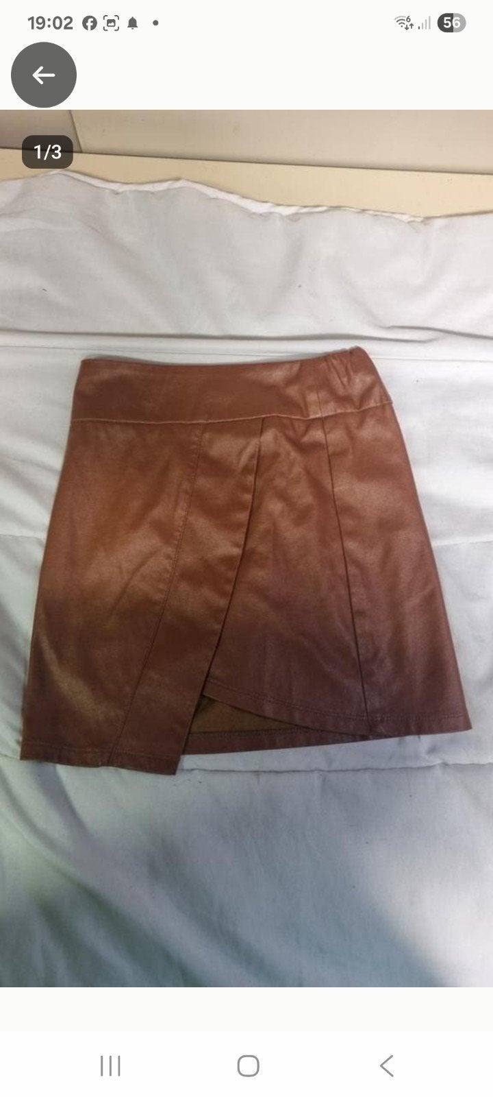 Shein Bruin Glimmend Zomerrokje Maat 128 (34 cm), Gebruikt, Meisje, Shein, Ophalen of Verzenden