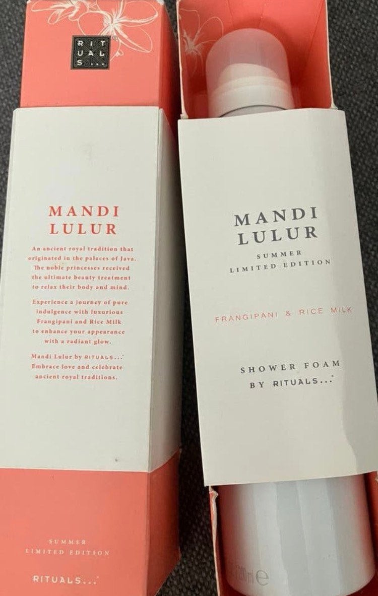 Rituals Mandi Lulur shower foam 200ml NIEUW in verpakking, Ophalen of Verzenden, Nieuw, Bad & Douche