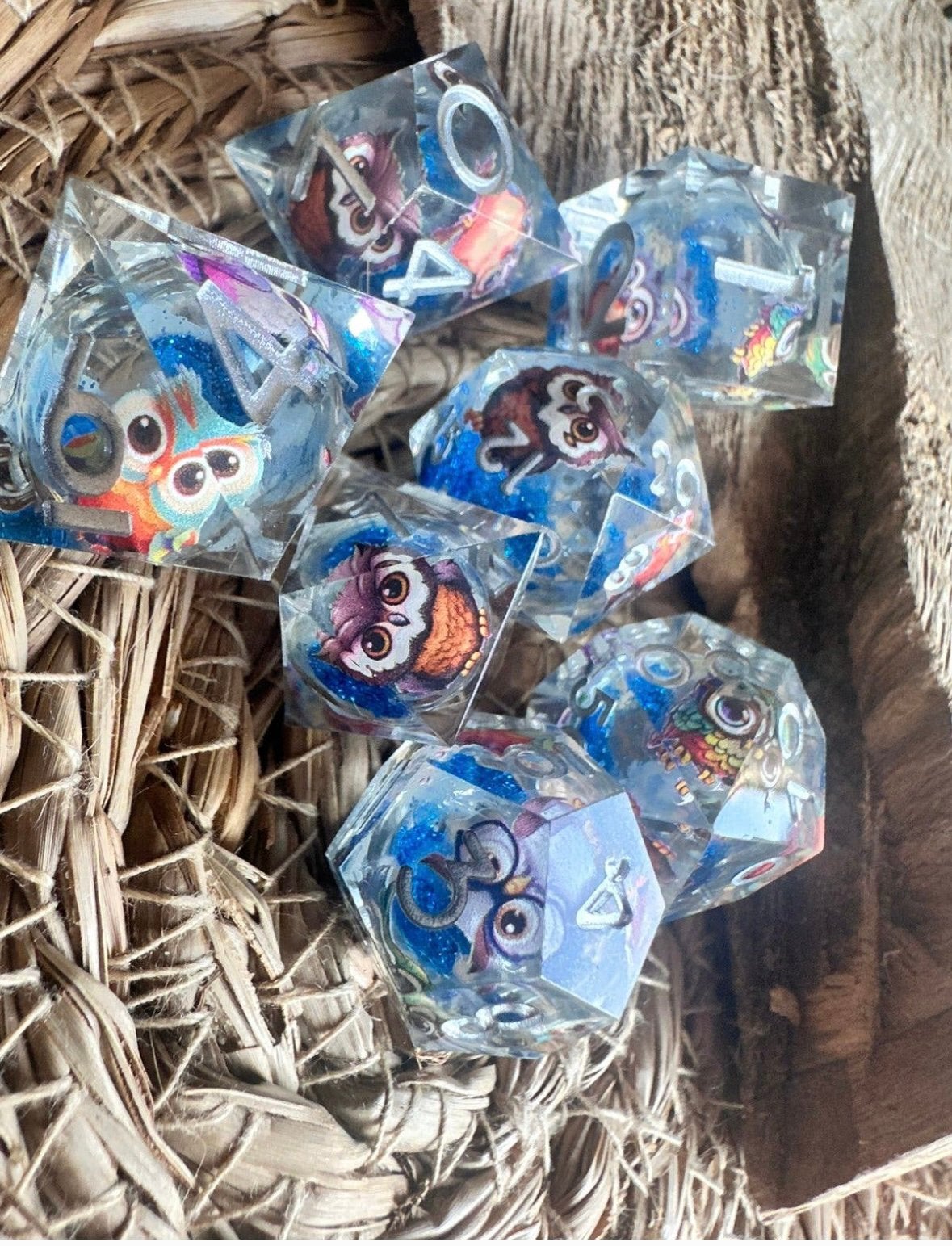 Dnd Dice / Uilen / Owl / D&D / RPG / Dobbelstenen, Hobby en Vrije tijd, Ophalen of Verzenden, Nieuw
