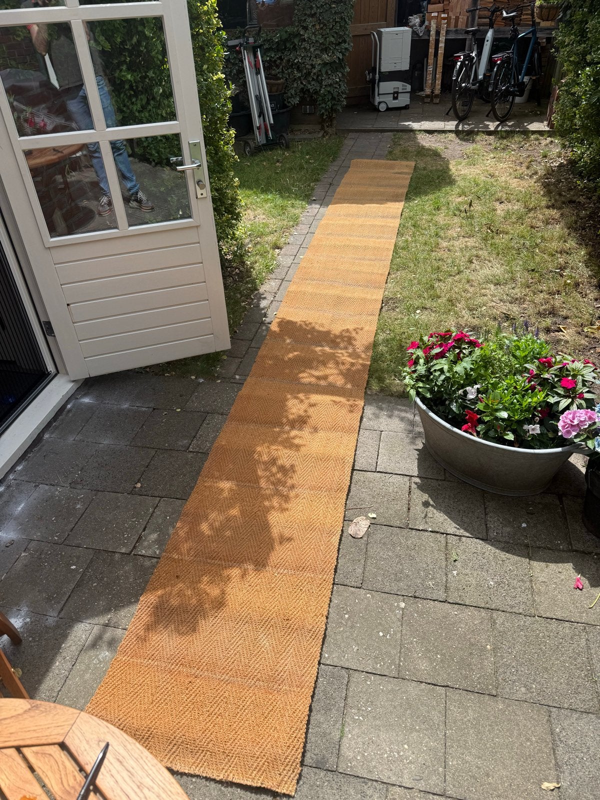 Traploper sisal - 8 meter lang, 67 cm breed, Ophalen, Gebruikt, Bruin, 200 cm of meer