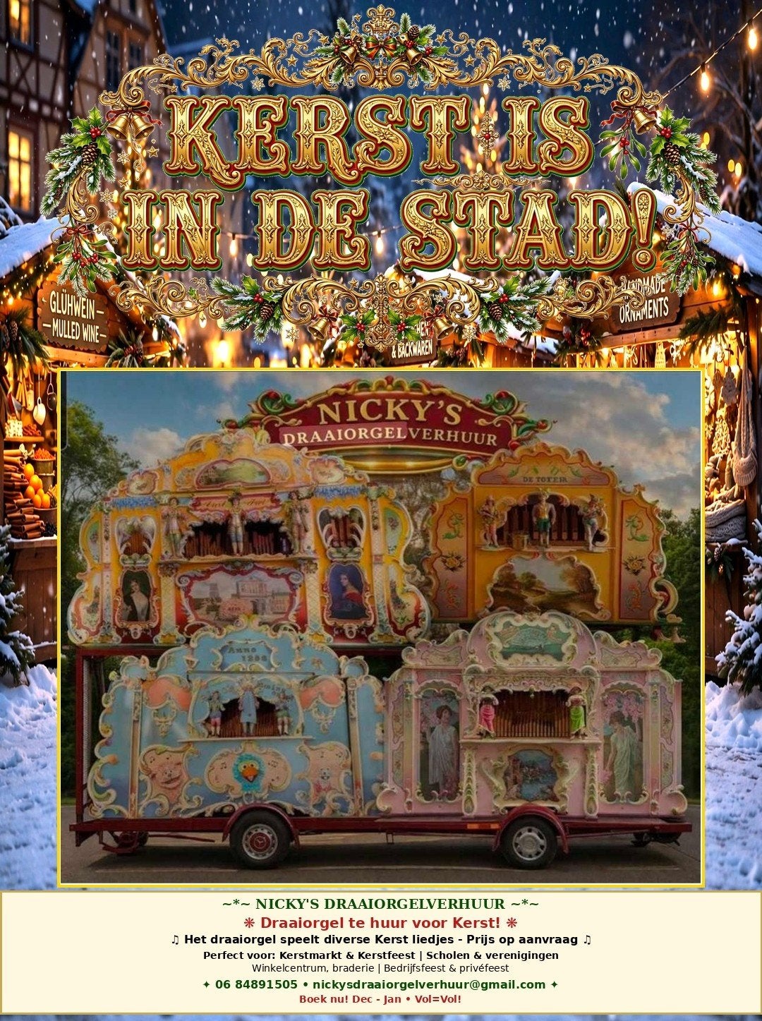 DRAAIORGEL TE HUUR VOOR KERST!, Ophalen, Nieuw
