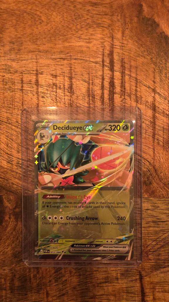 Decidueye GX Pokémon Kaart - Zo goed als nieuw, Ophalen of Verzenden, Zo goed als nieuw, Losse kaart, Foil