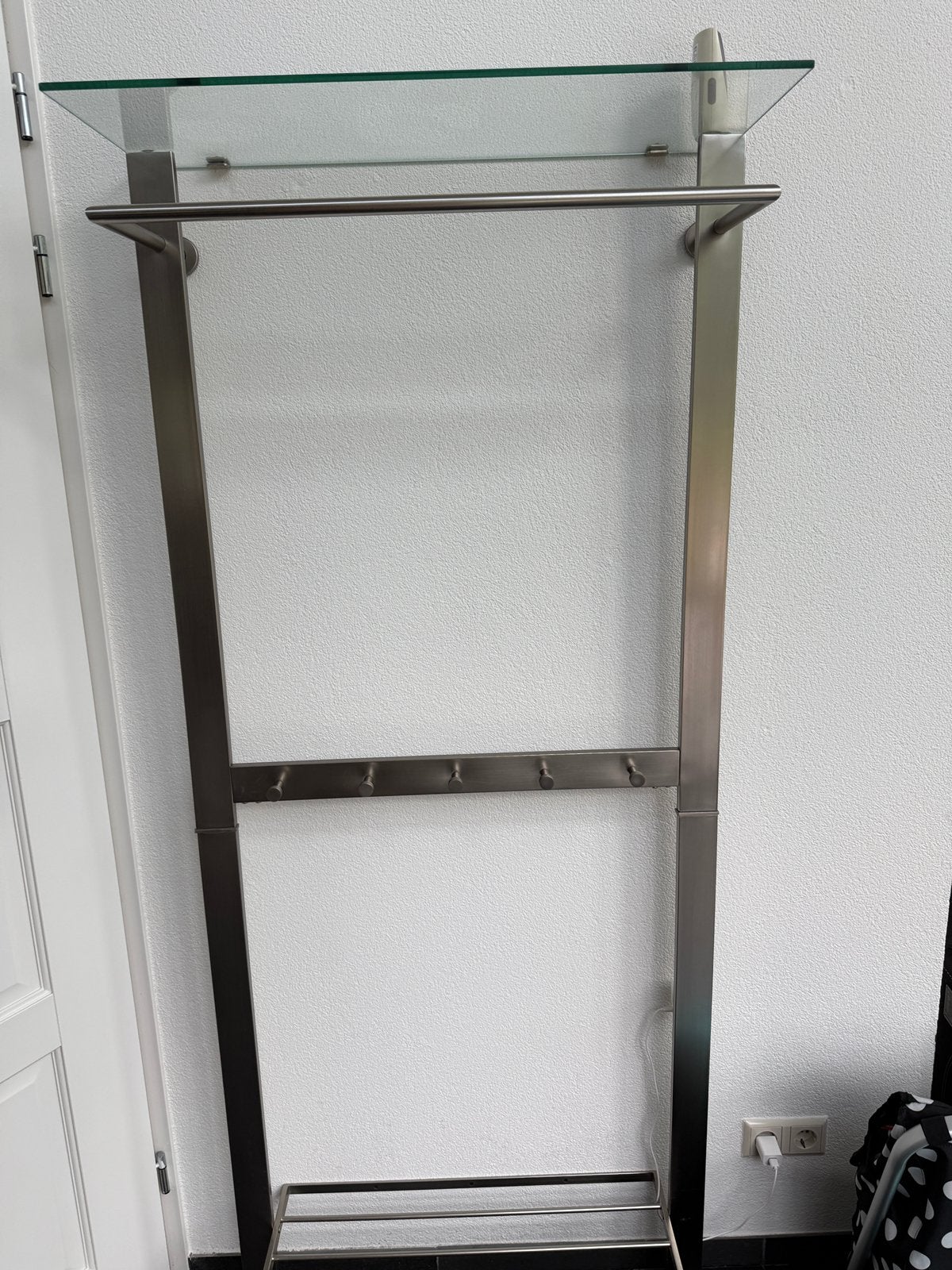 RVS kapstok met schoenenrek, Ophalen, Zo goed als nieuw, 25 tot 50 cm, 50 tot 100 cm