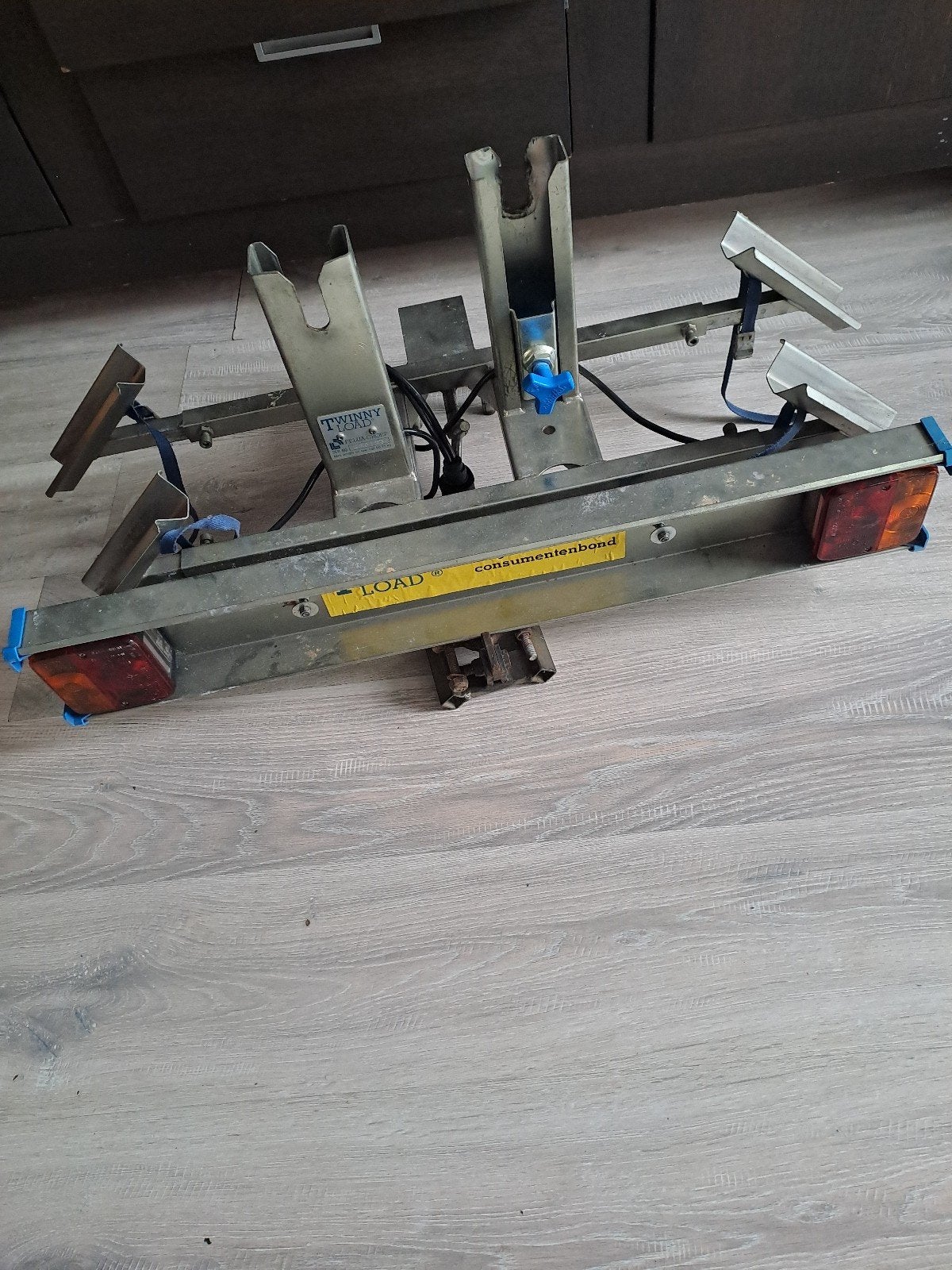 Twinny Load fietsendrager, geschikt voor 2 fietsen., Auto diversen, Fietsendragers, Ophalen, 2 fietsen, Gebruikt, Trekhaakdrager