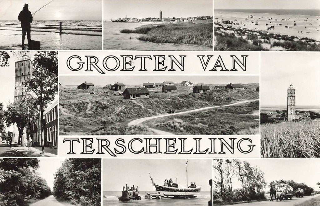 Groeten van Terschelling, Ophalen of Verzenden, 1960 tot 1980, Gelopen, Waddeneilanden