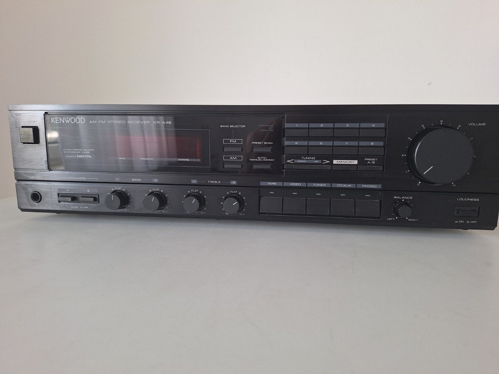Kenwood KR-A46 versterker met ingebouwde tuner, Ophalen of Verzenden, Zo goed als nieuw, Minder dan 60 watt, Overige merken
