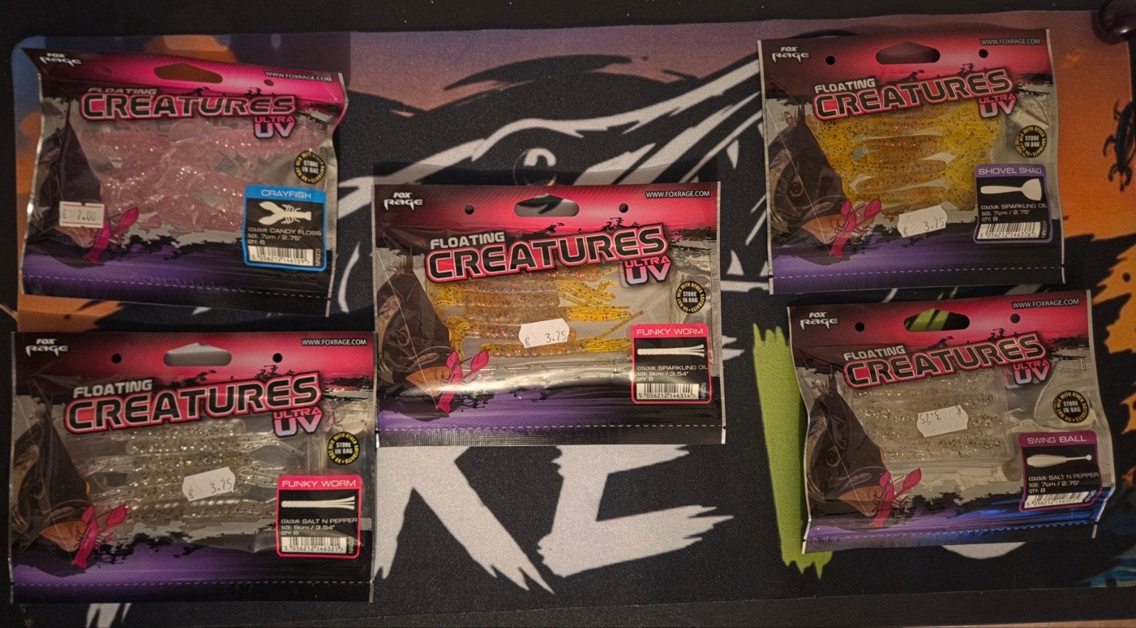 KUNSTAAS PIKEVO# Fox rage creature baits set van 5 pakjes, Ophalen of Verzenden, Nieuw, Overige typen