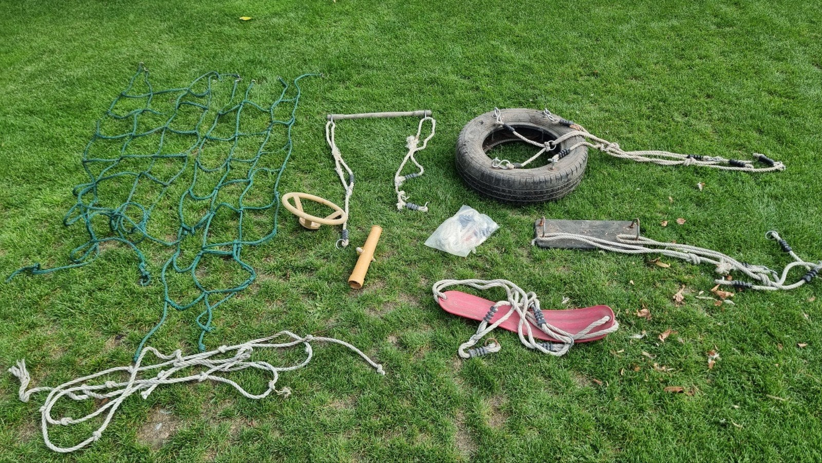 Jungle Gym speeltoestel onderdelen: klimnet, schommel, touw, Kinderen en Baby's, Ophalen of Verzenden, Gebruikt, Schommel