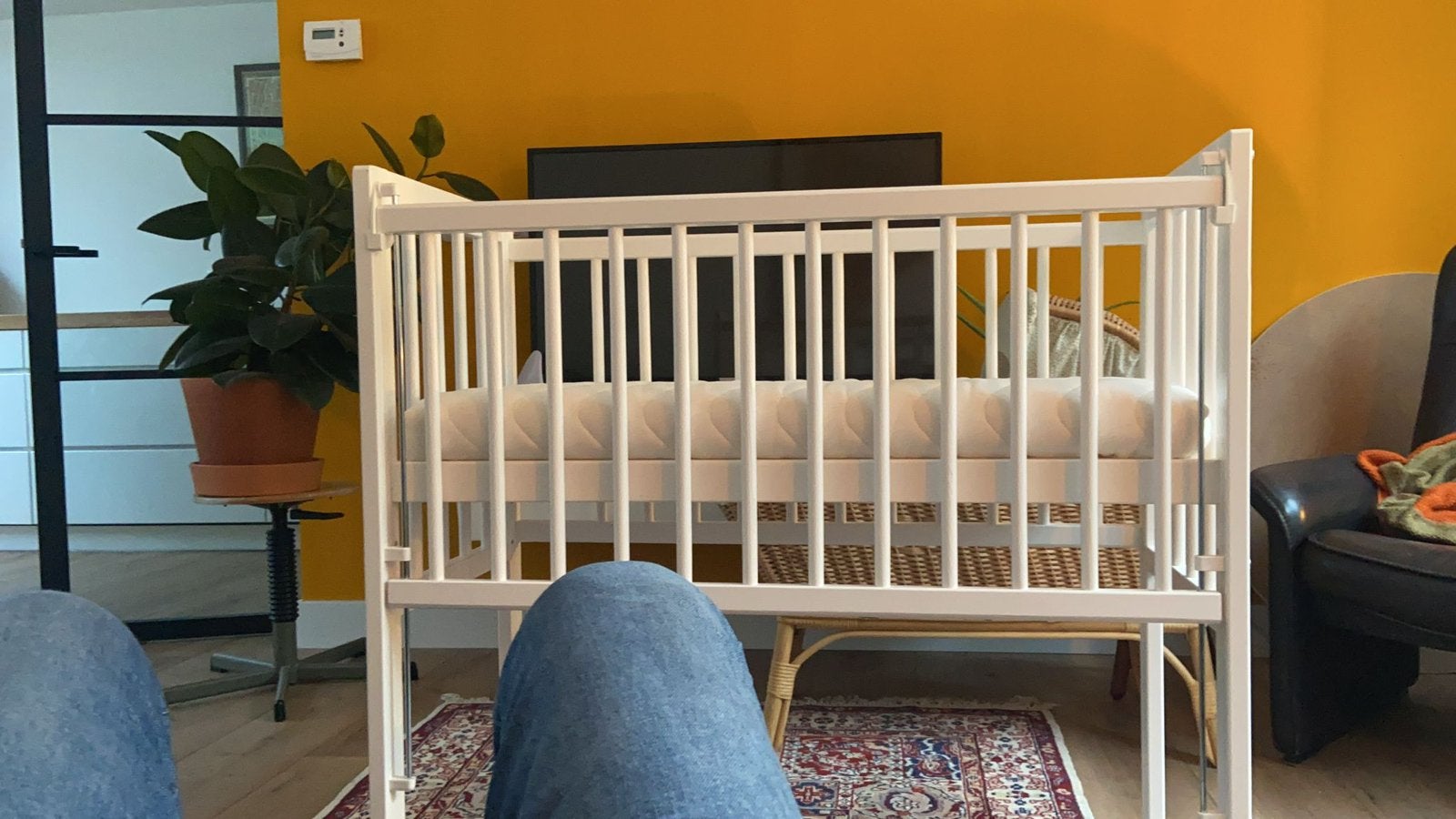 Cosleeper wit, Ophalen, Zo goed als nieuw, Minder dan 140 cm, Matras