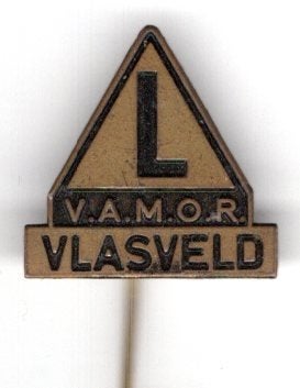 Auto Rijschool V.A.M.O.R. VLASVELD koper speldje ( H_091), Ophalen of Verzenden, Zo goed als nieuw, Transport, Speldje of Pin