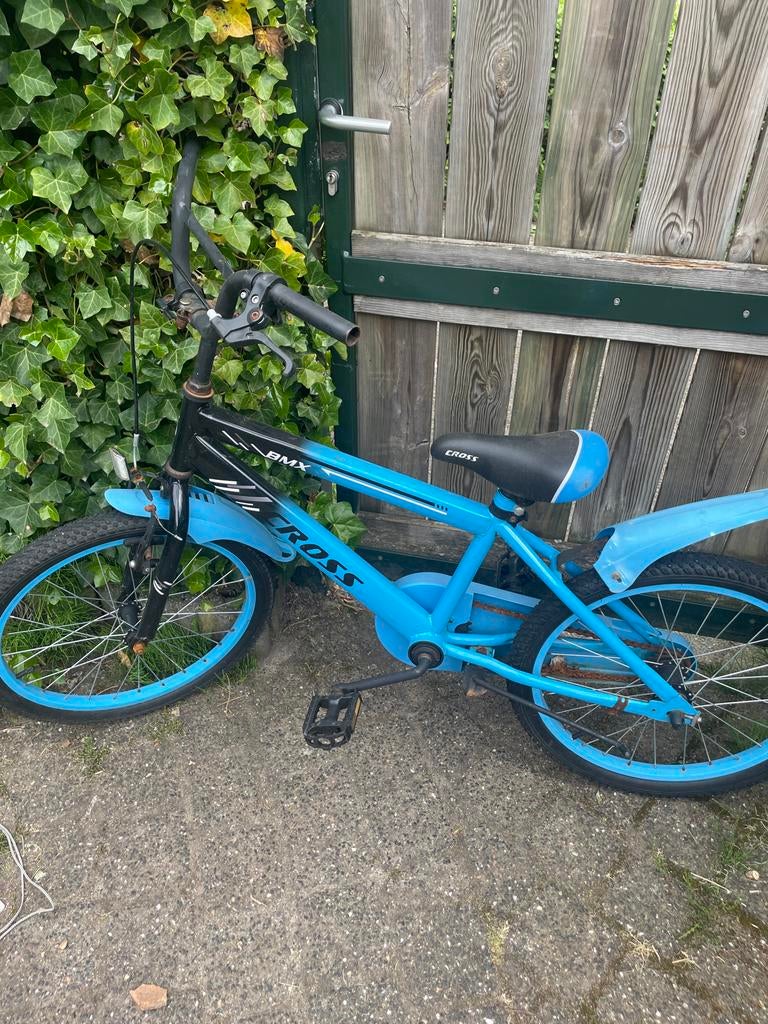 BMX Cross kinderfiets - Blauw/Zwart, Ophalen, Gebruikt, Staal, Velgrem