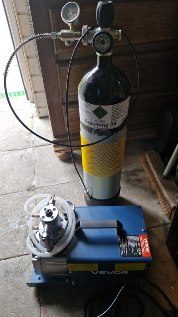 Duikfles compressor laser demper 2x ondersteuning en kijker, Ophalen, Zo goed als nieuw
