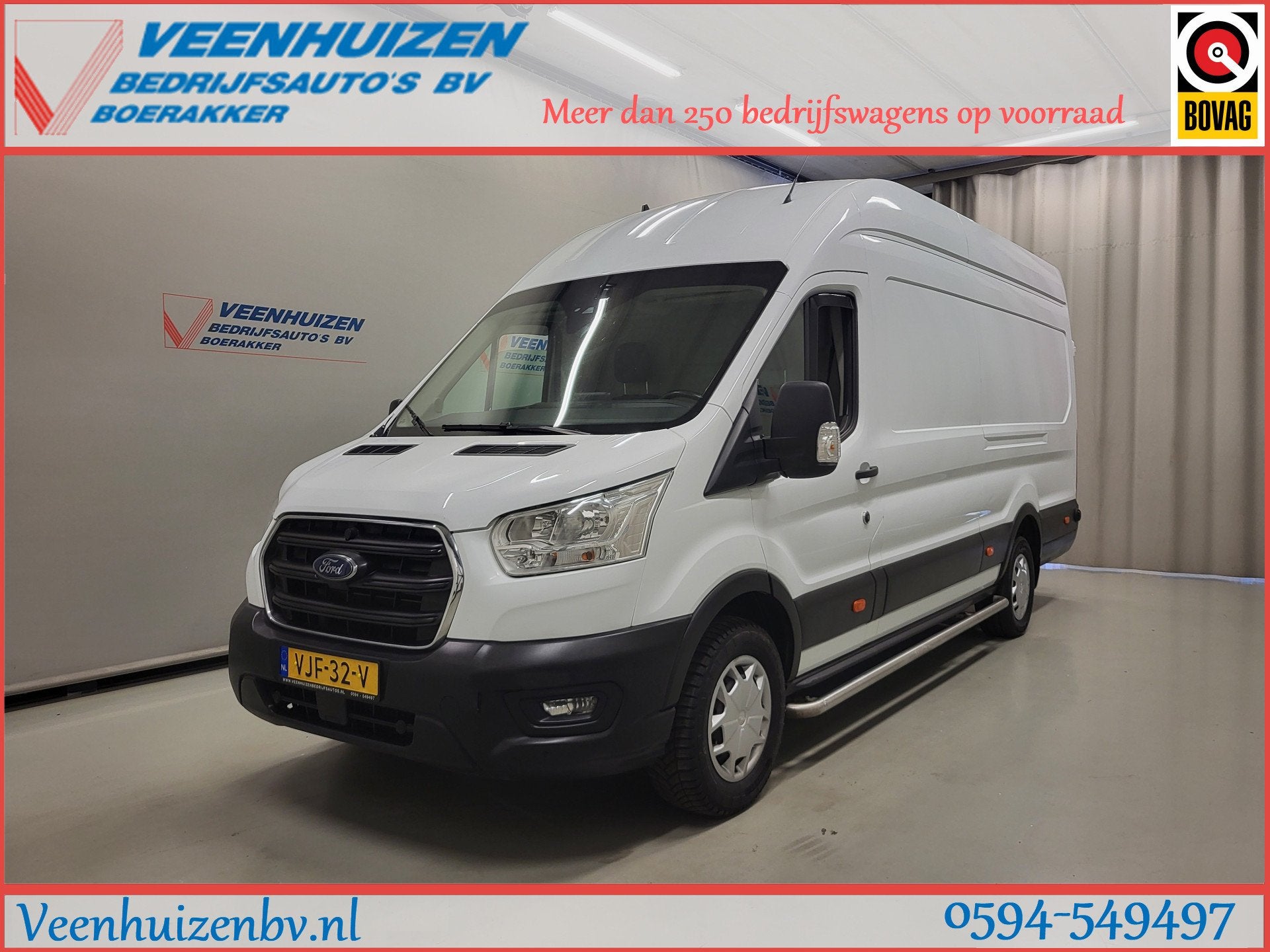 Ford Transit 2.0TDCI 170pk L4/H3 Automaat Euro 6! (bj 2021), Auto's, Bestelauto's, Automaat, Achterwielaandrijving, Euro 6, 4 cilinders
