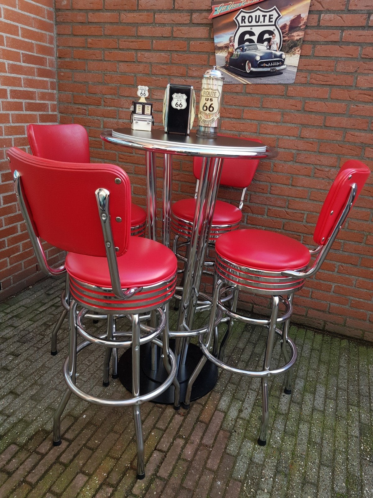 FIFTIES SIXTIES AMERIKAANSE BARKRUKKEN BEL AIR BARTAFEL, Ophalen, 5 krukken of meer, 60 tot 90 cm, Met voetsteun