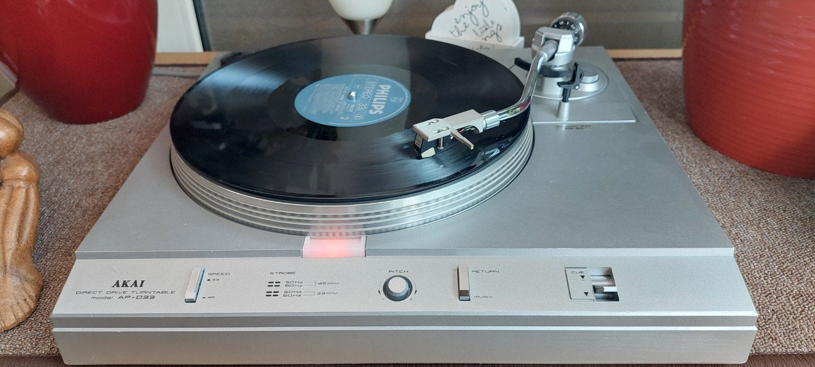 Akai AP-D33, Gebruikt, Pitch-regelaar, Ophalen of Verzenden, Platenspeler