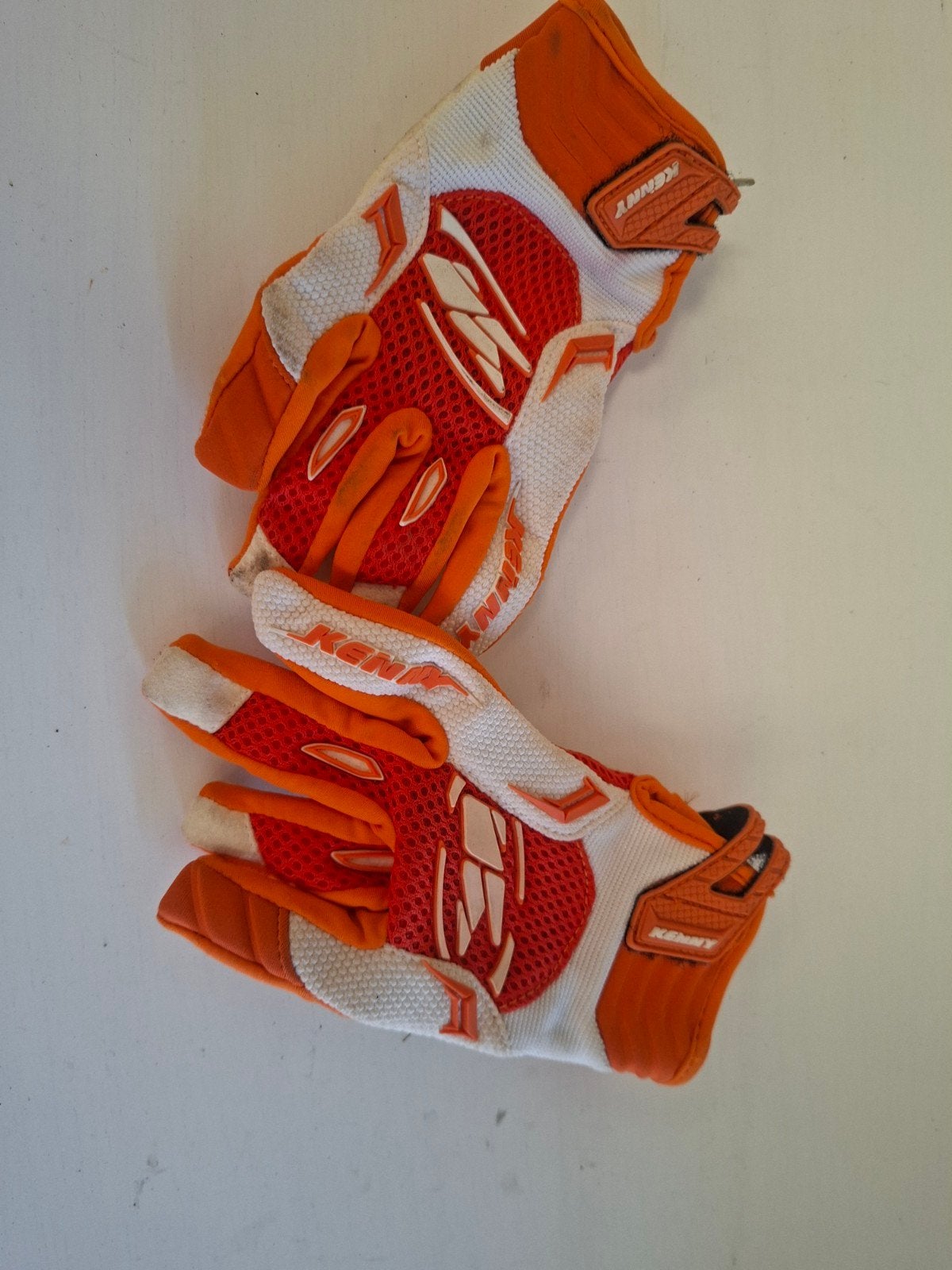 Kenny Track Motorcross Handschoenen Maat 4 Oranje/Wit, Motoren, Kleding | Motorkleding, Ophalen of Verzenden, Tweedehands, Handschoenen