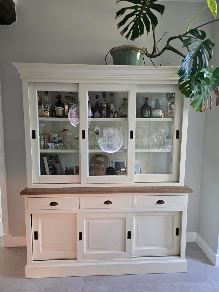 Tweedelige Buffetkast, Ophalen, Landelijk modern, Met deur(en), 200 cm of meer