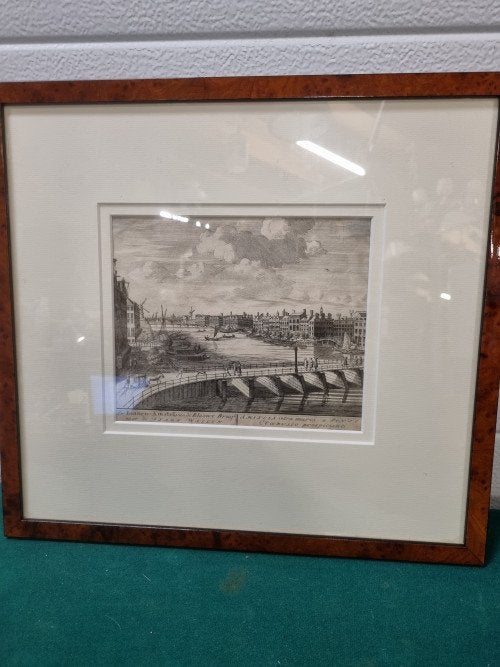 -	Kopergravure de binnen amstel, Ophalen of Verzenden