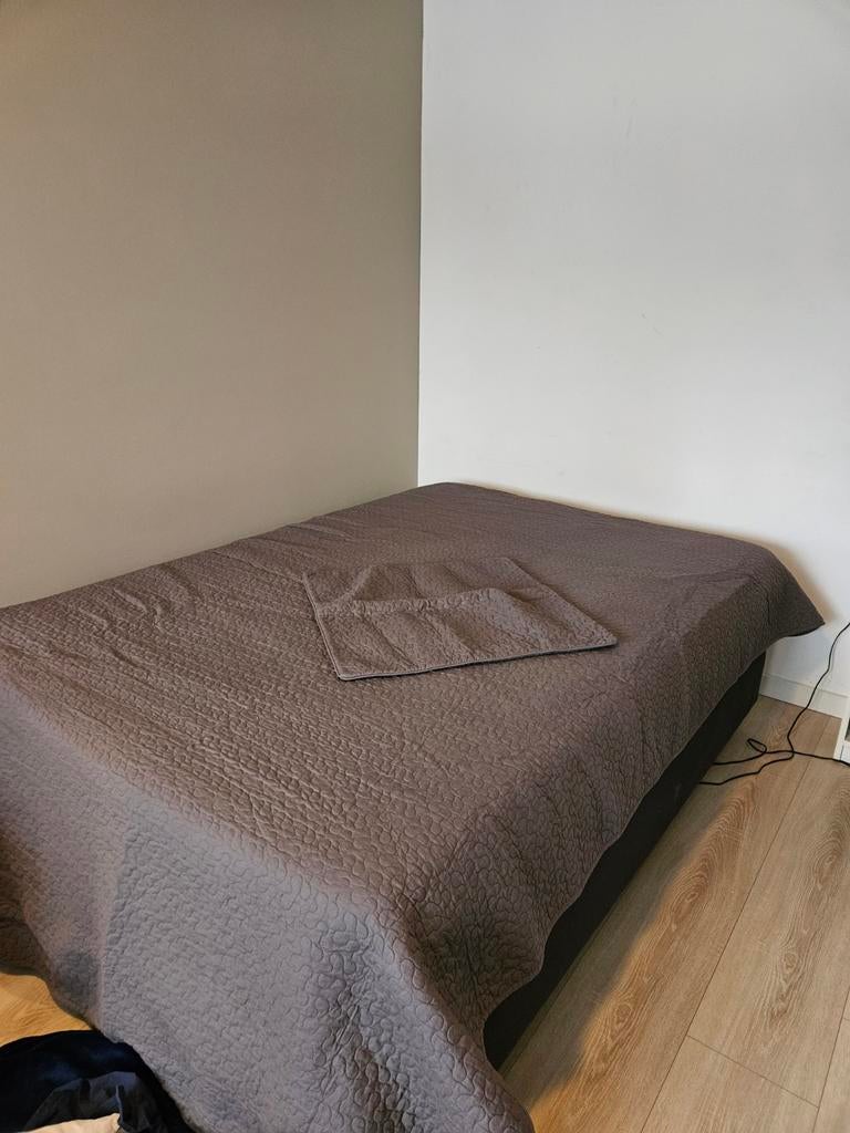 Grijze sprei met kussensloop, Huis en Inrichting, Ophalen of Verzenden, Tweepersoons, Grijs, Overige typen