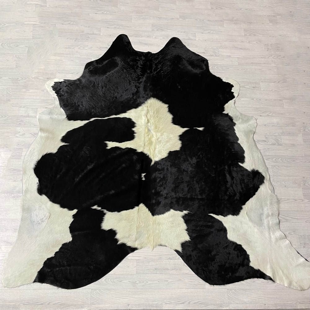 Koeienhuid zwart wit creme 240x230cm | Lederstore, Landelijk, modern, Scandinavisch, industrieel, 200 cm of meer, Zwart, Overige vormen