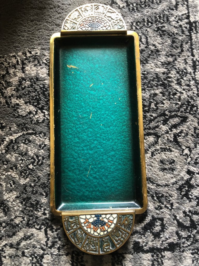 Dienblad / schaal, Huis en Inrichting, Woonaccessoires | Dienbladen, Gebruikt, Ophalen of Verzenden, Dienblad, Metaal