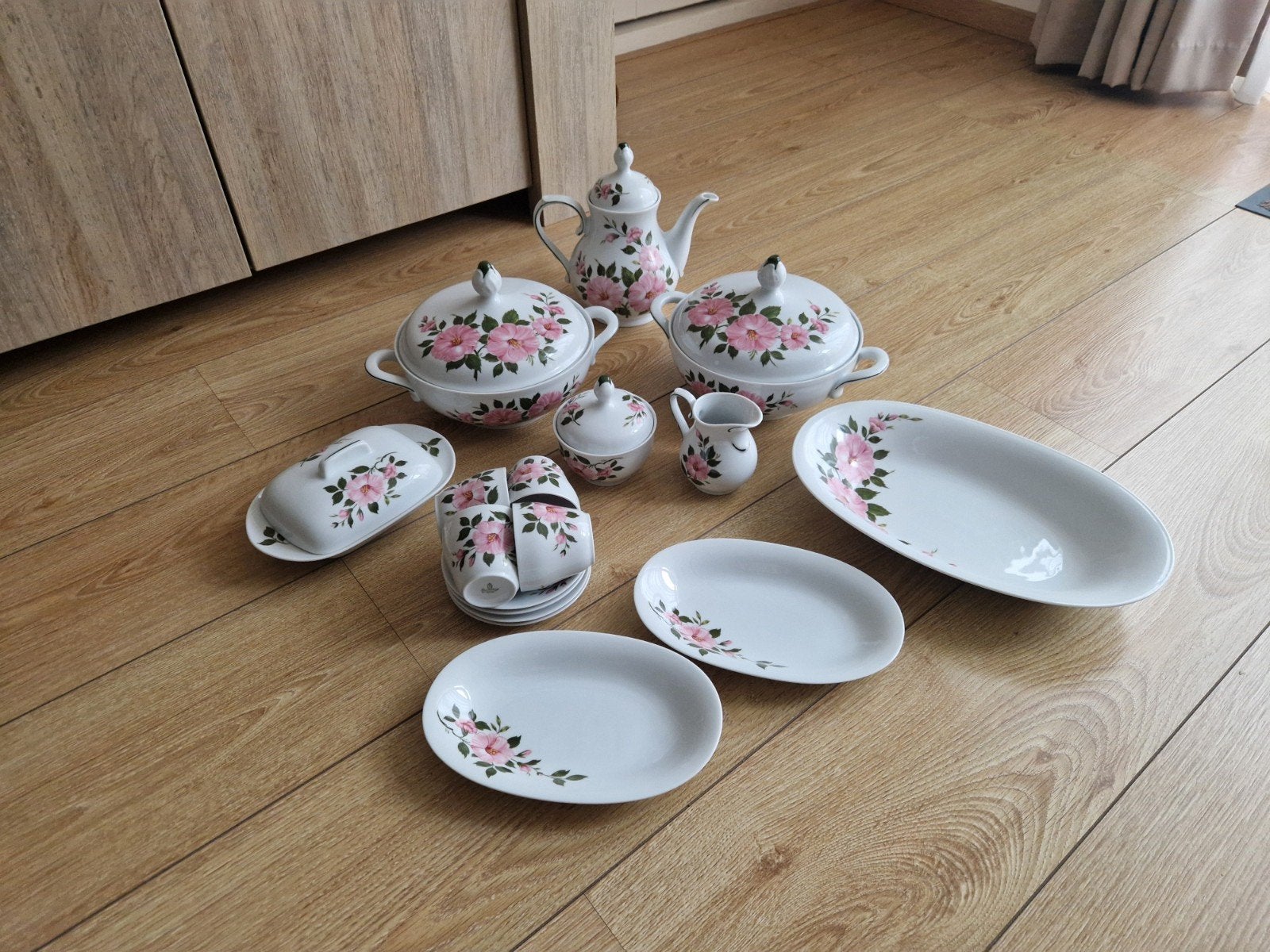 Vintage Winterling Bavaria servies met rozenmotief, Ophalen
