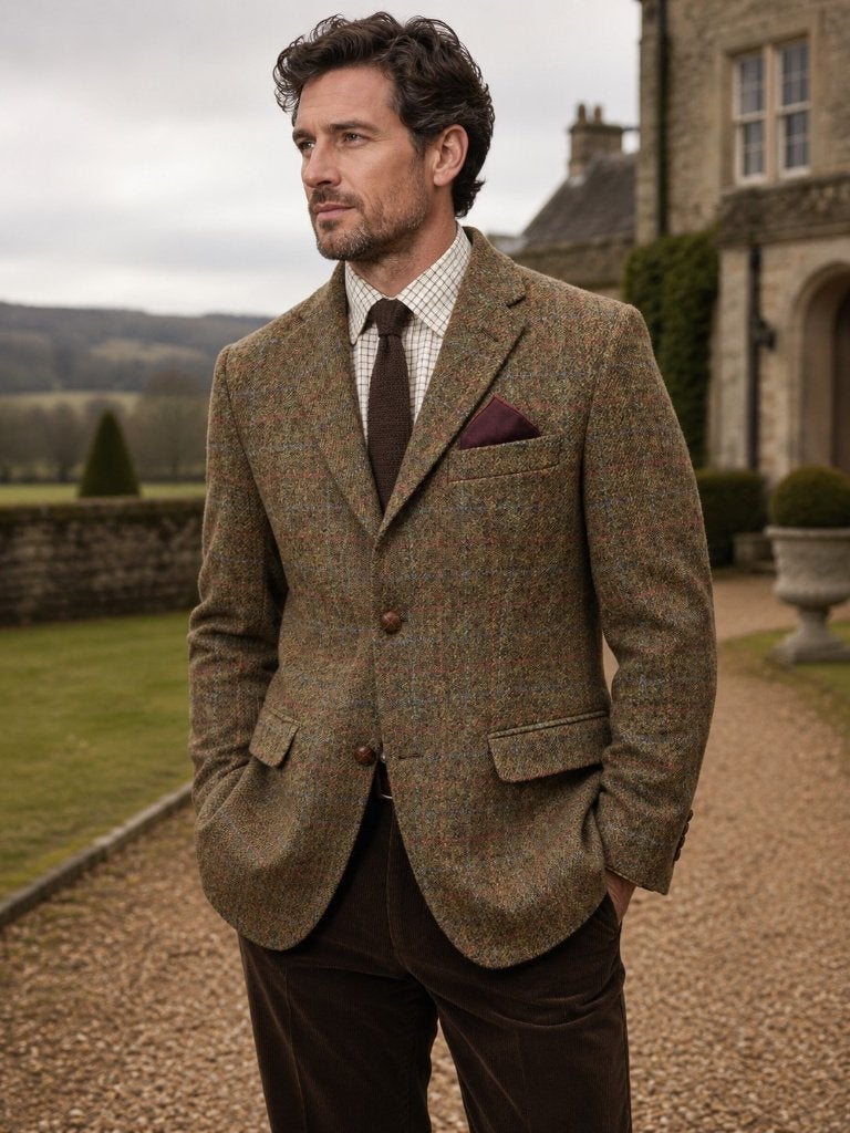 Blazer 'Harris Tweed' top! Maat 25 Large, Kleding | Heren, Kostuums en Colberts, Zo goed als nieuw, Maat 52/54 (L), Meerkleurig