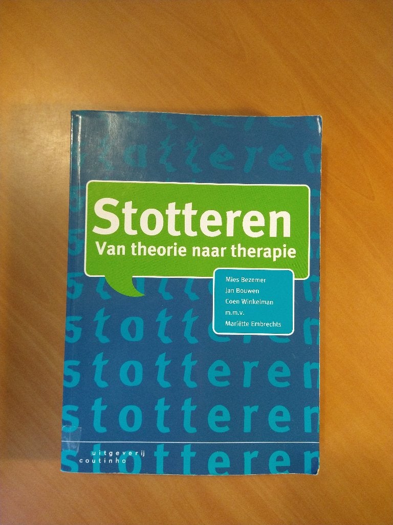 Bezemer, mies ea. Stotteren. Van theorie naar therapie, Boeken, Ophalen of Verzenden, Alpha, Zo goed als nieuw, HBO