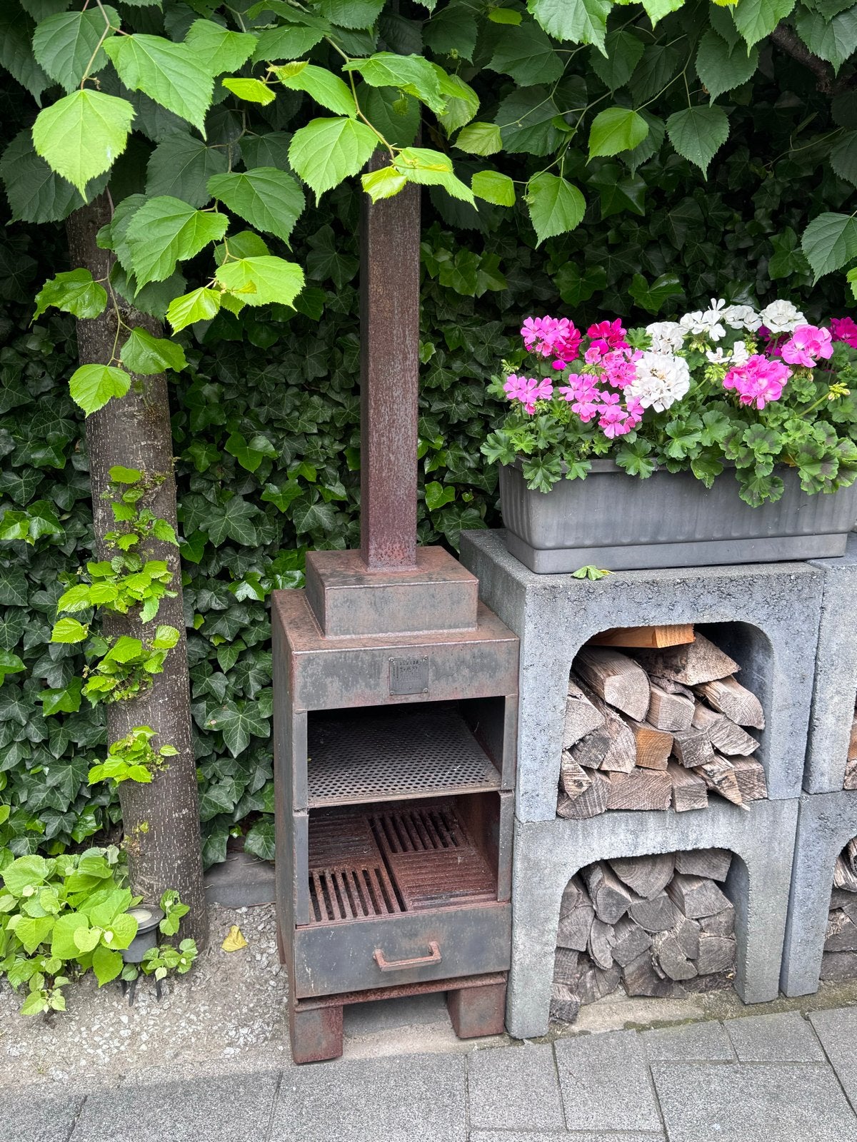 Robuuste Bad Boys Brand vuurkorf/buitenhaard, Tuin en Terras, Vuurkorven, Ophalen, Gebruikt, Vuurkorf