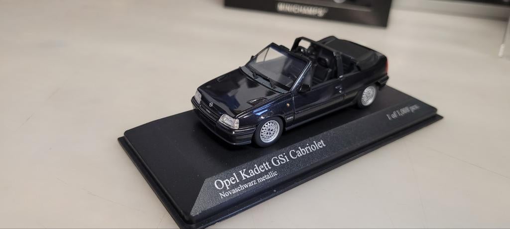 Minichamps 1989 Opel E Kadett GSI cabrio Novaschwarz, Ophalen of Verzenden, Zo goed als nieuw, Auto, MiniChamps