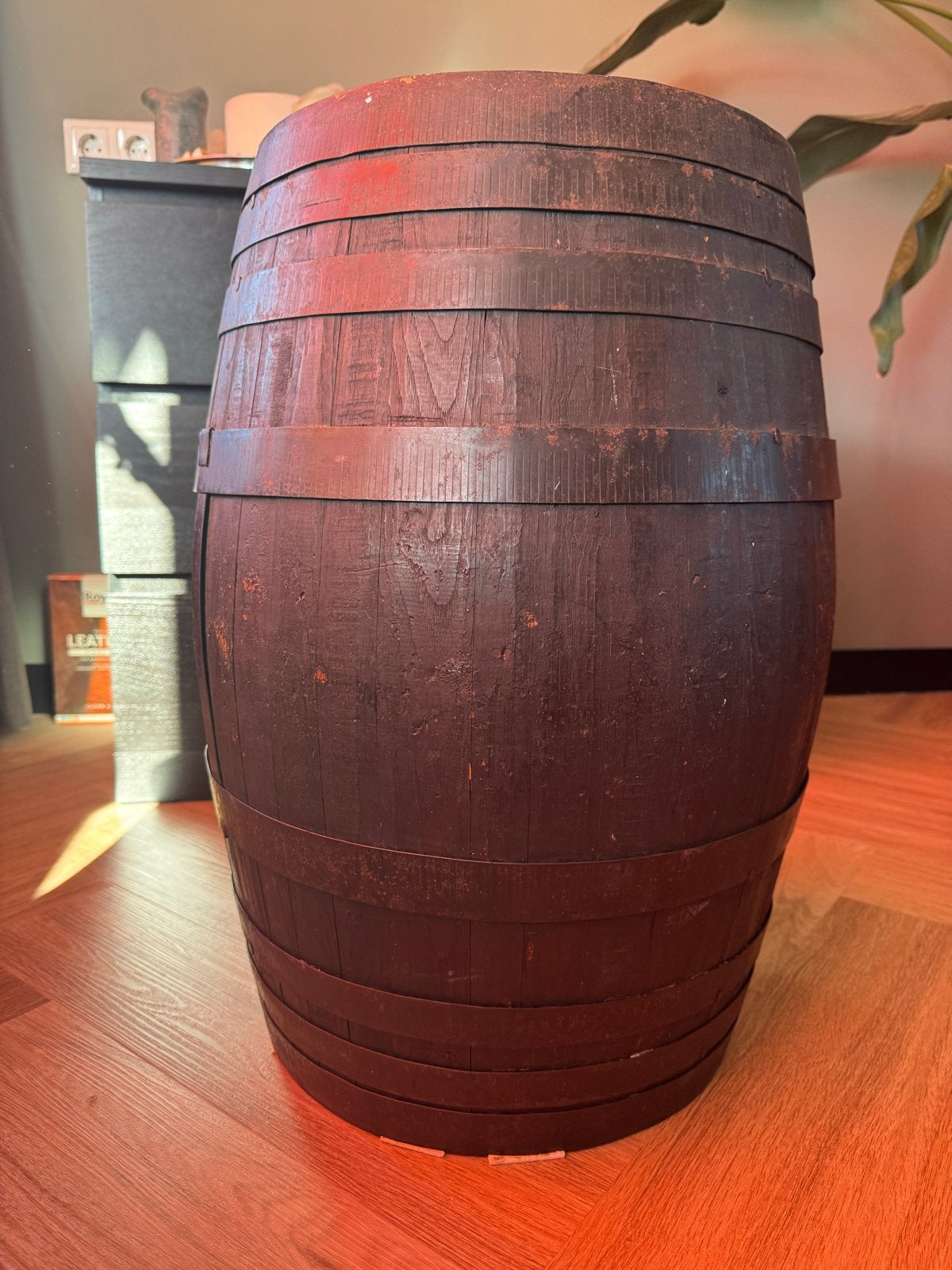 Antieke houten wijnvat / port vat/ decoratie ton, Ophalen