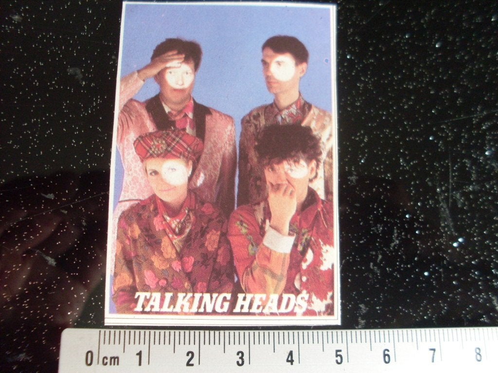 papieren sticker Talking Heads, Verzenden, Zo goed als nieuw, Film, Tv of Omroep