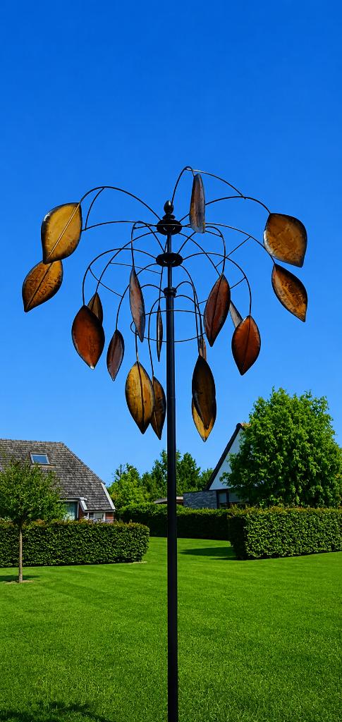 WINDMOLEN / HERFSTBLAD / windspinner, Huis en tuin decoratie Marie, Nieuw, Info@huisentuindecoratiemarie.nl, Peize