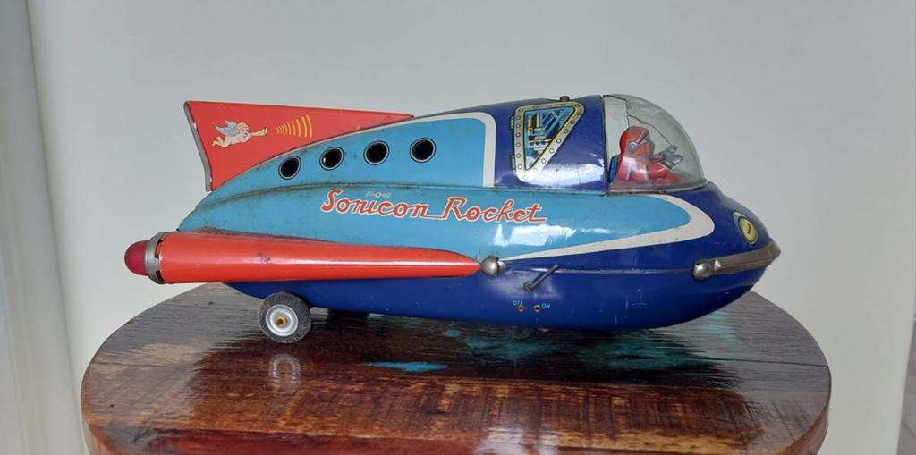 Vintage Masudaya Sonicon Rocket Japan - Opknapper, Antiek en Kunst, Antiek | Speelgoed, Ophalen