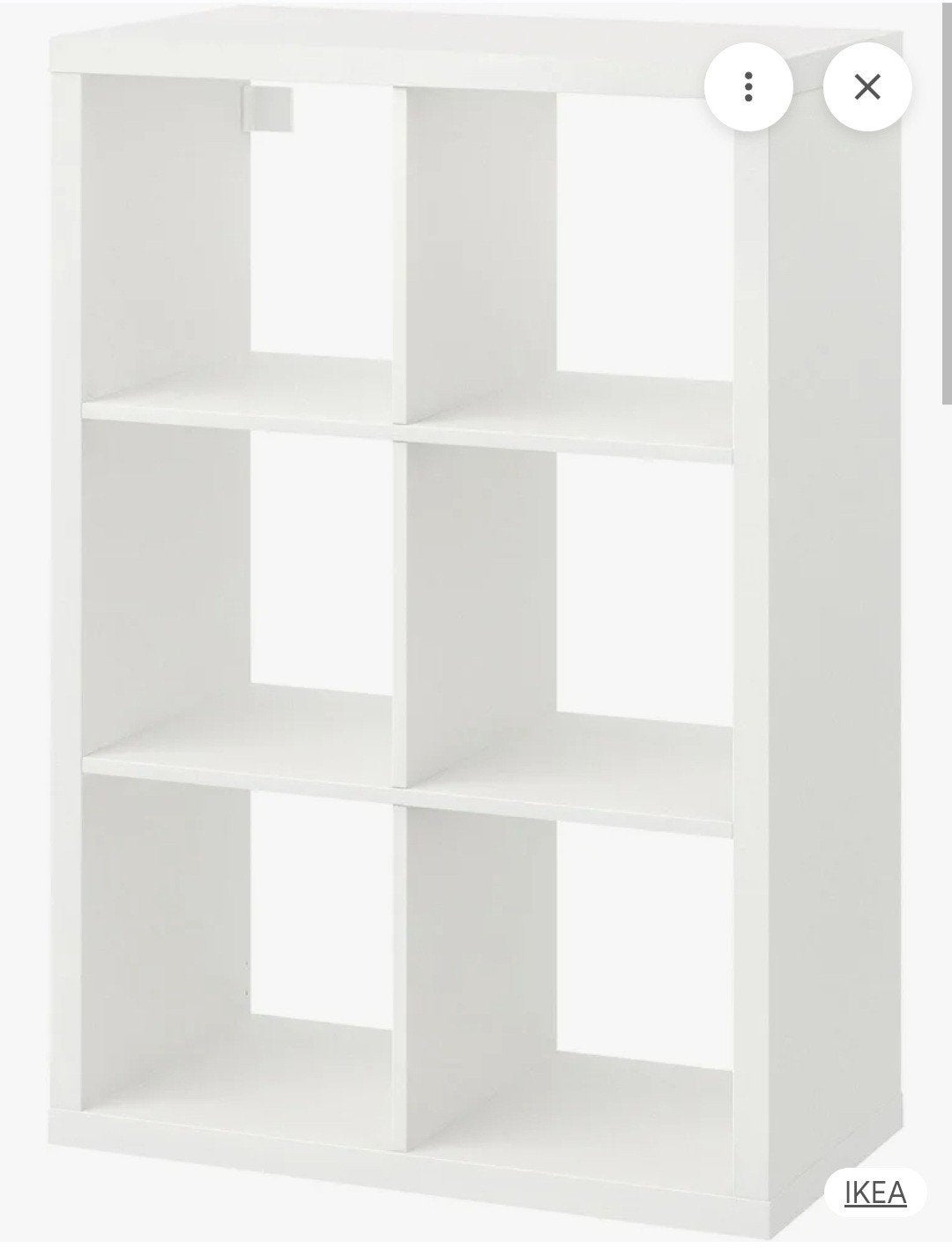 IKEA Kallax Kast 2x3 vakken - Wit (gedemonteerd), Ophalen, Met plank(en), Gebruikt, 100 tot 150 cm