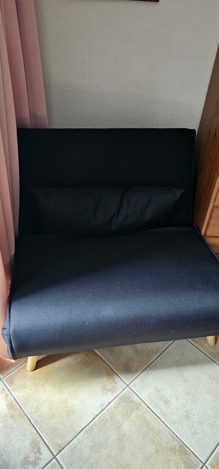 Bed/Stoel opgeklapt een stoel en uitgeklapt een bed., Ophalen, Eenpersoons, 90 cm