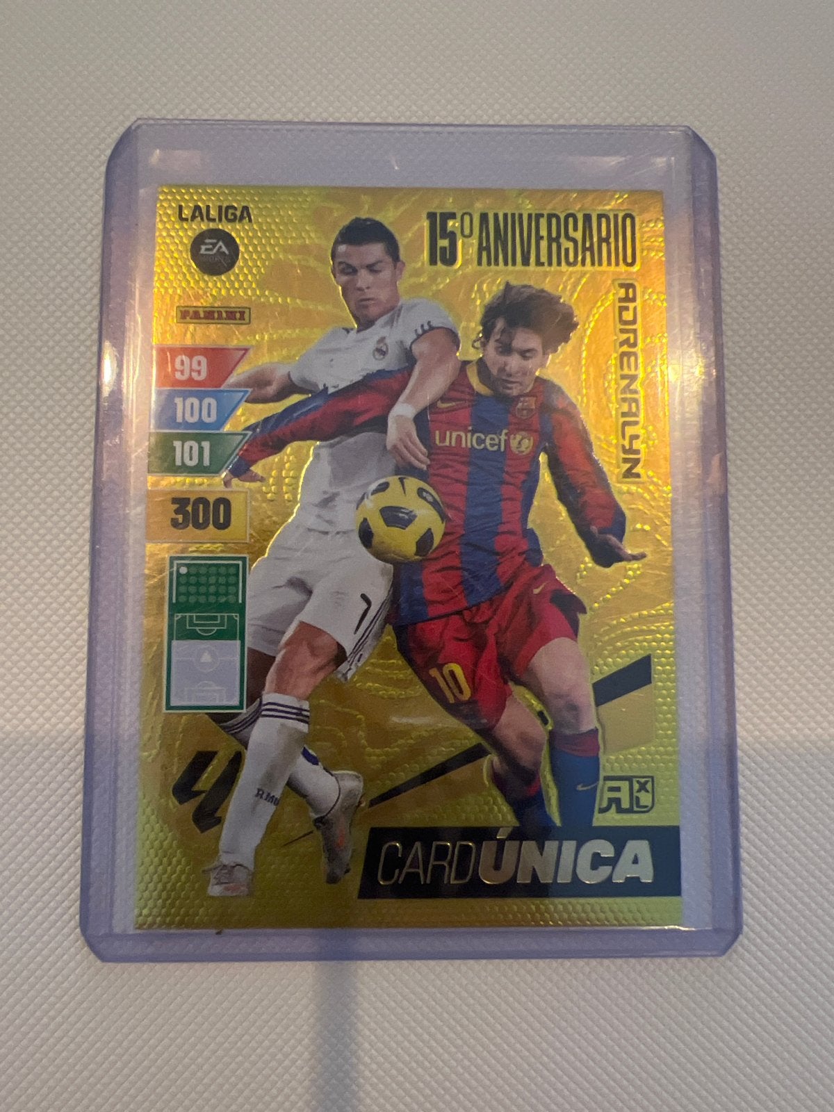 Panini Adrenalyn XL LaLiga 2023-24 Messi Ronaldo Cardúnica, Verzamelen, Ophalen of Verzenden, Zo goed als nieuw, Buitenlandse clubs